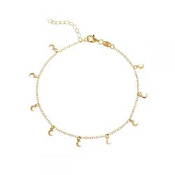 Tobillera Plata Dorada 21+5cm TO00008DO Luna