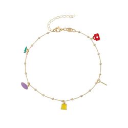 Tobillera Plata Dorada 21+5cm TOL0027DOMT Medico Enamel