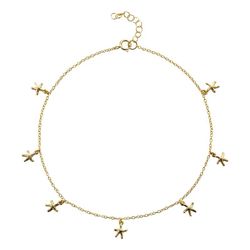 Tobillera Plata Dorada 23+2cm TOL0011DOXXXX Estrella De Mar