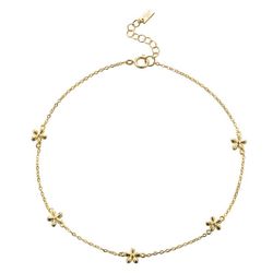 Tobillera Plata Dorada 23+2cm TOL0012DOXXXX Flor