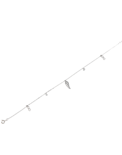 Tobillera Plata Mujer PTOB19 Alas & Infinitos Circonitas