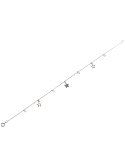 Tobillera Plata Mujer PTOB25 Estrellas Circonitas
