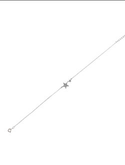Tobillera Plata Mujer PTOB32 Estrellas
