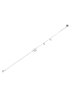 Tobillera Plata Mujer PTOB33 Estrellas
