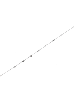 Tobillera Plata Mujer PTOB45 Corazones