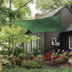 Toldo vela sombreador LISTA. Toldo Vela 5,5X5,5 M. Verde