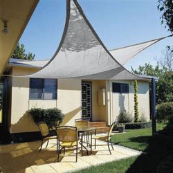 Toldo vela sombreador LISTA. Toldo Vela 5X5X5 M. Blanco
