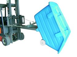 Tolva autobasculante PVC 750 litros con ruedas 1.800 x 940 x 920 mm 12029