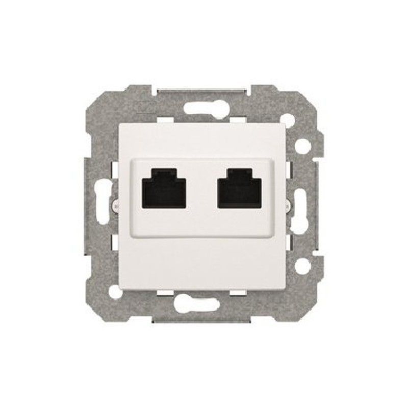 Toma doble rj45 cat6, serie viva  blanca 23586-2 BJC