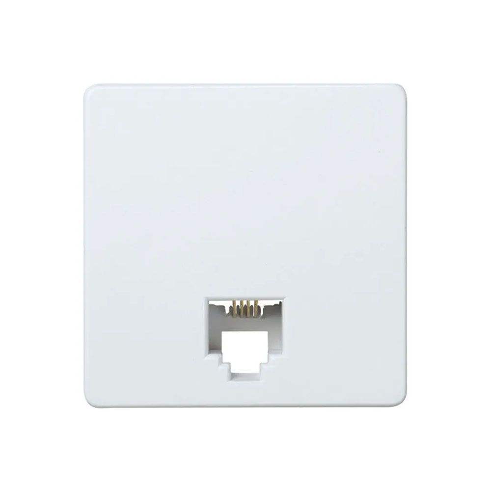 Toma Telefono 4 Hilos Serie 27 Blanco