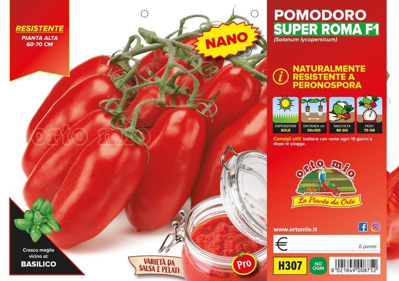 Tomate de Conserva Roma 6 Plantas en Pack