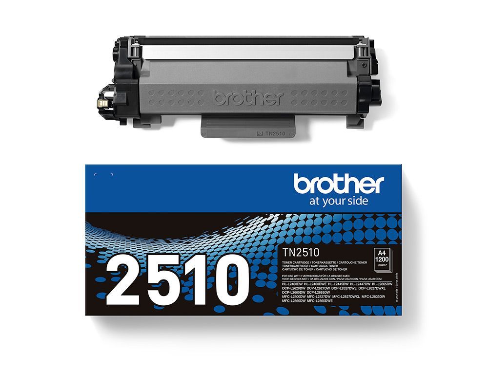 Toner brother tn2510 mfc-l2860dwe / l2627dwe / l2400dwe negro 1200 paginas