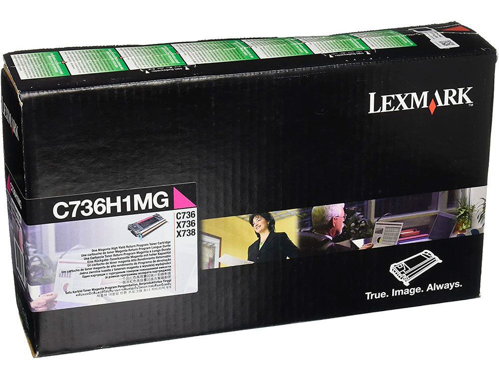 Toner laser lexmark c736h1mg magenta 10000 paginas