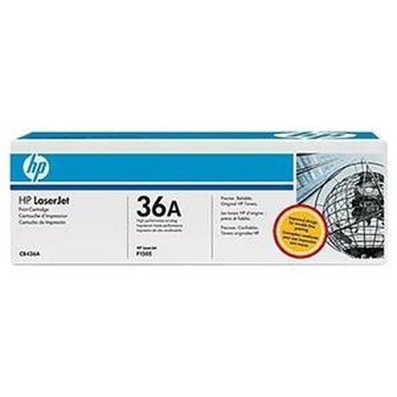 Toner original hp cb436a negro