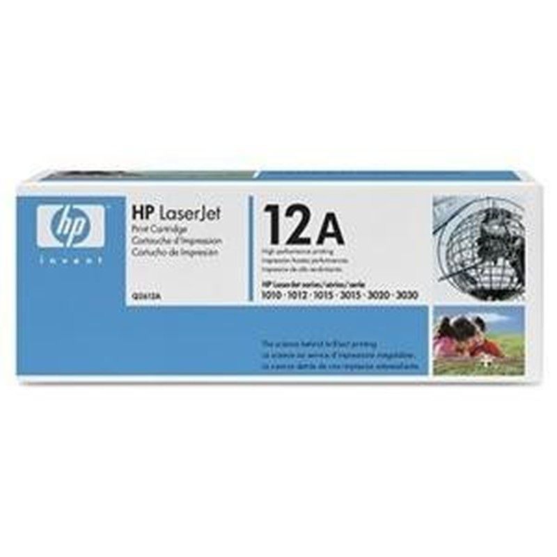 Toner original hp q2612a negro