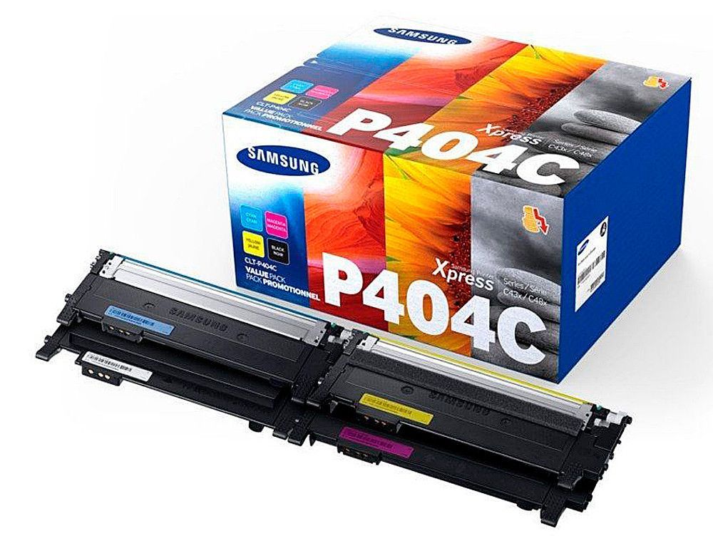 Toner samsung p404c sl c430w / c480 / c480fn / c480fw / c480w pack magenta cian amarillo y negro 1.000 pag