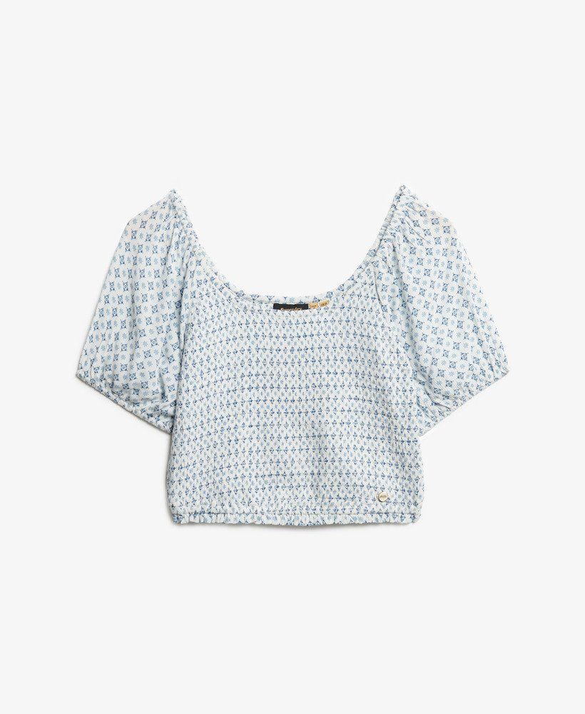 Top corto con estampado bicolor Superdry Diamond Tilde