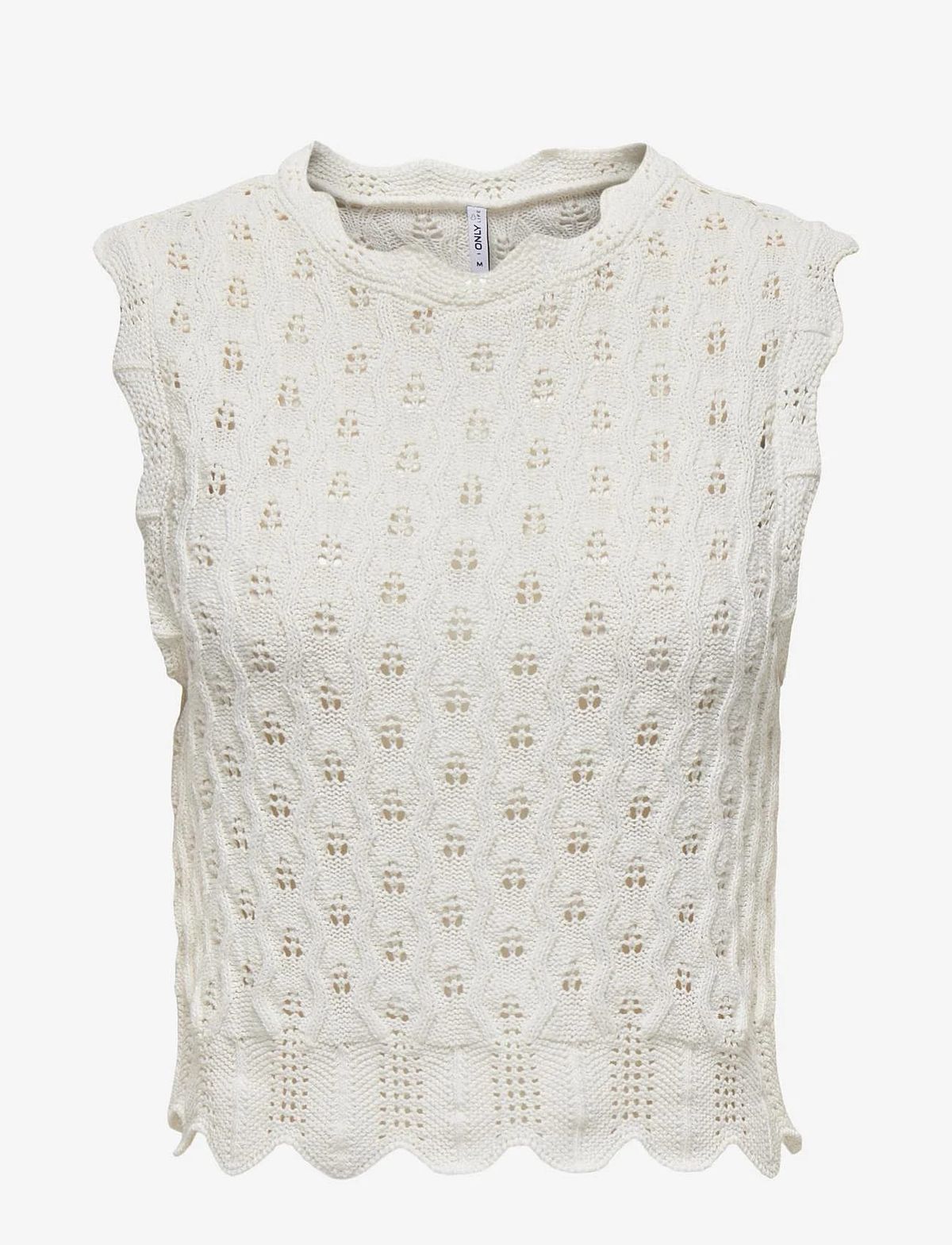 Top de punto s/m con calados Only Cloud Dancer