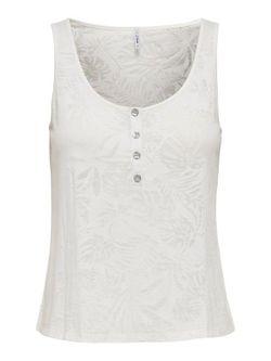 Top de tirantes básico con botones Only Cloud Dancer