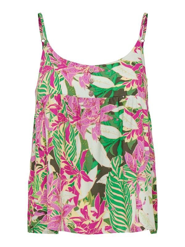 Top de tirantes con estampado tropical Only Forest Night