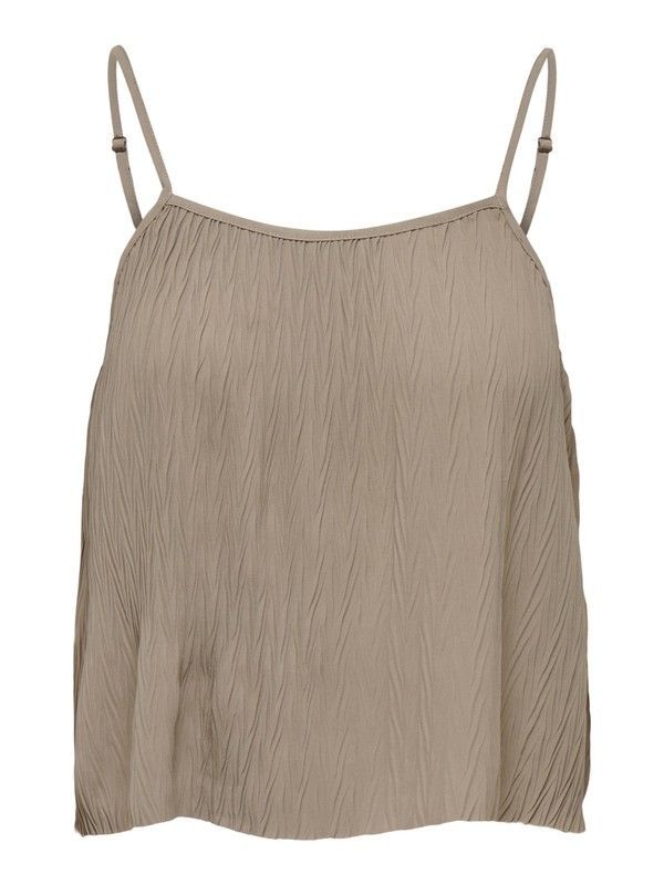 Top de tirantes con micro plisado Only Bisque
