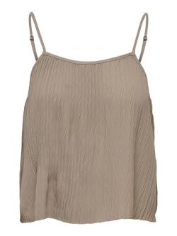 Top de tirantes con micro plisado Only Bisque