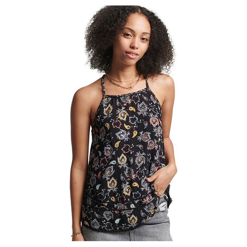 Top estampado floral multicolor Superdry Black