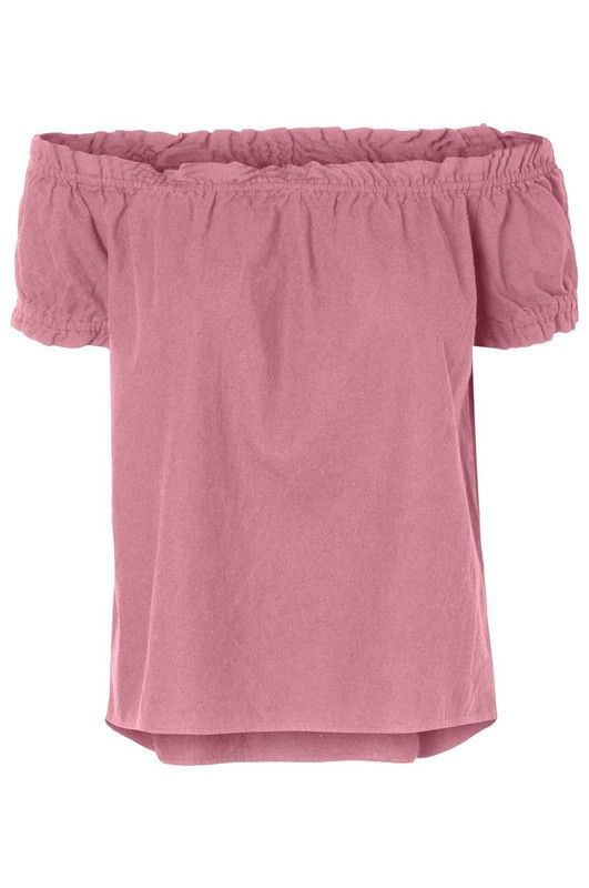 Top liso con gomas en hombros Vero Moda Foxglobe