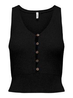 Top s/m de punto con botones Only Black