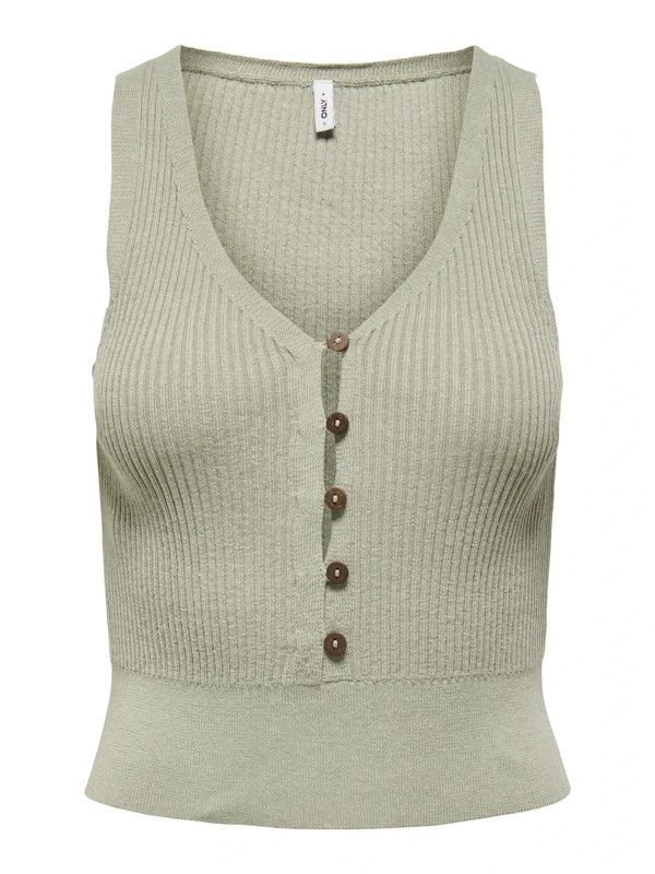 Top s/m de punto con botones Only Elm