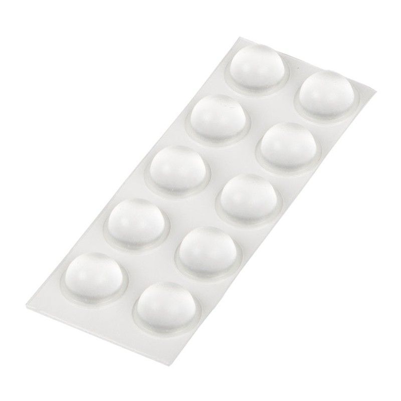 Tope de silicona EHL Gota Paragolpes Trans.10 Uds. Ø 13 Mm.