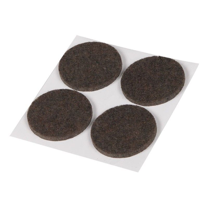 Tope fieltro autoadhesivo EHL Fieltro Marrón. .4 Uds. Ø 35 Mm.