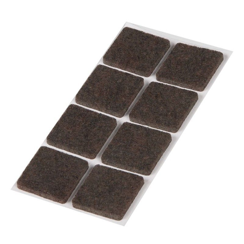 Tope fieltro autoadhesivo EHL Fieltro Marrón. .8 Uds. 25X25 Mm.