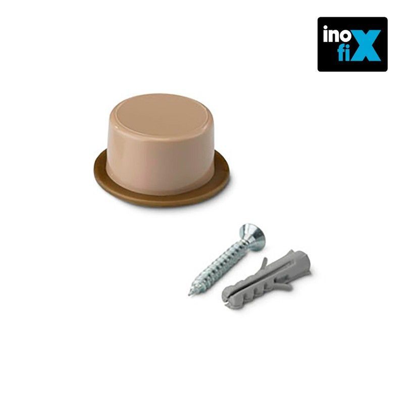 Tope puerta con tornillo beige (blister 2 unid) inofix