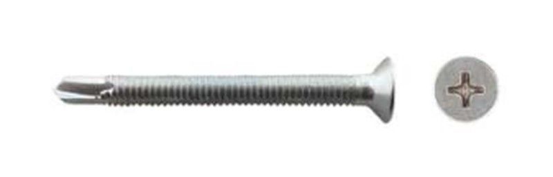 Tornillo Ancho 4 P/PVC Rosca Metrica - DIN PV55 Zincado.