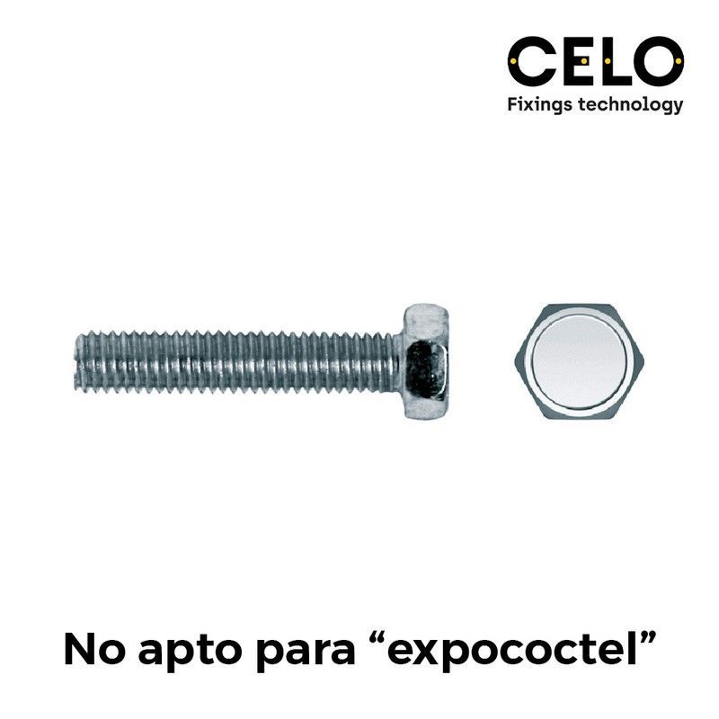 Tornillo hexagonal din 933 8x45 caja 100 unidades celo
