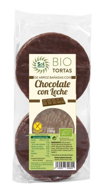 Tortas Arroz Chocolate Con Leche Bio 100 G