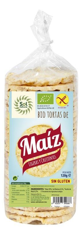Tortas De Maiz Bio Sin Gluten 120 G