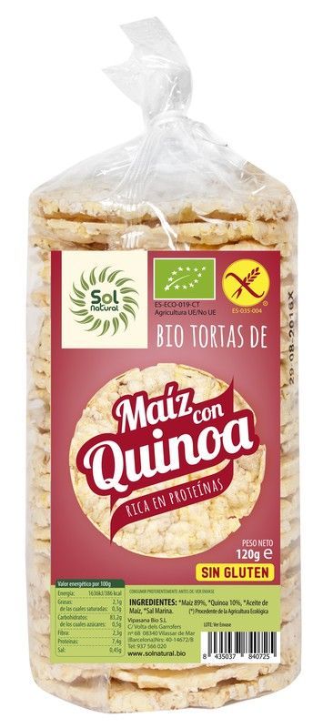 Tortas De Maiz Con Quinoa Bio Sin Gluten 120 G
