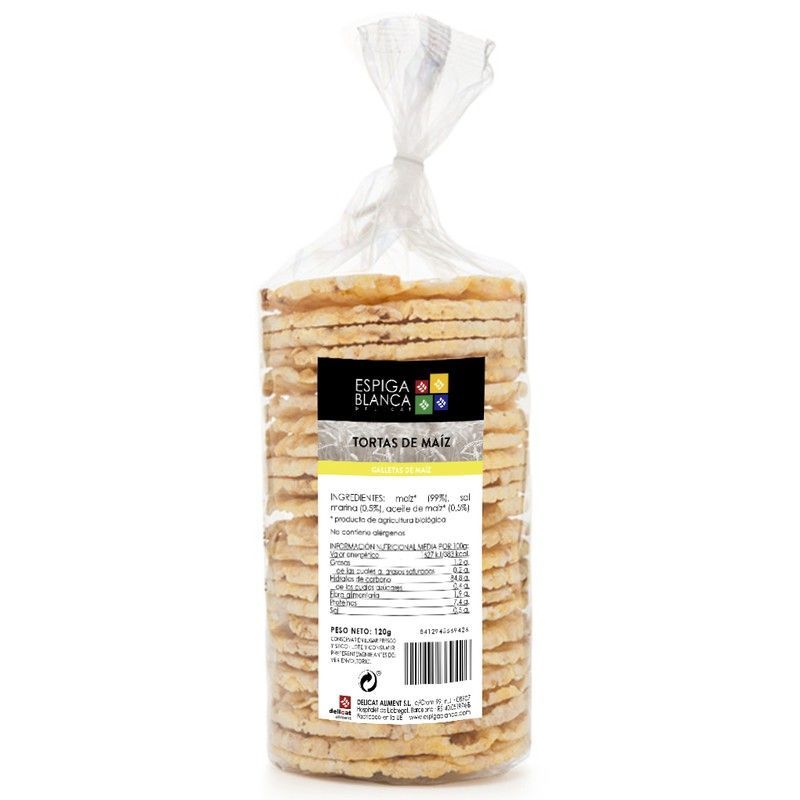 Tortitas de maiz gourmet 120 grs