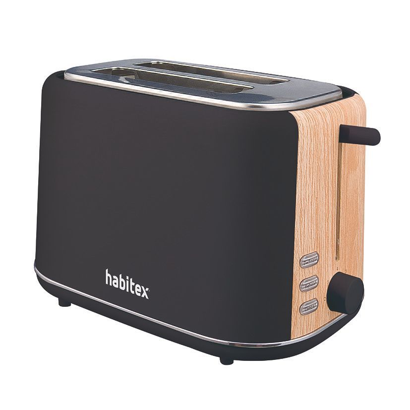 Tostador 2 Ranuras Negro Habitex