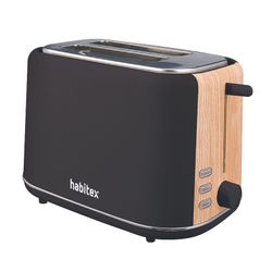 Tostador 2 Ranuras Negro Habitex