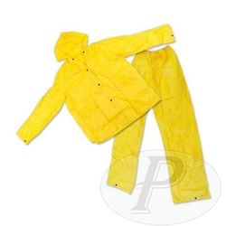 Traje de agua poliester/PVC amarillo impermeable