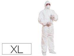 Traje de Seguridad Deltaplus Polipropileno con Capucha de Un Solo Uso Color Blanco Talla Xl
