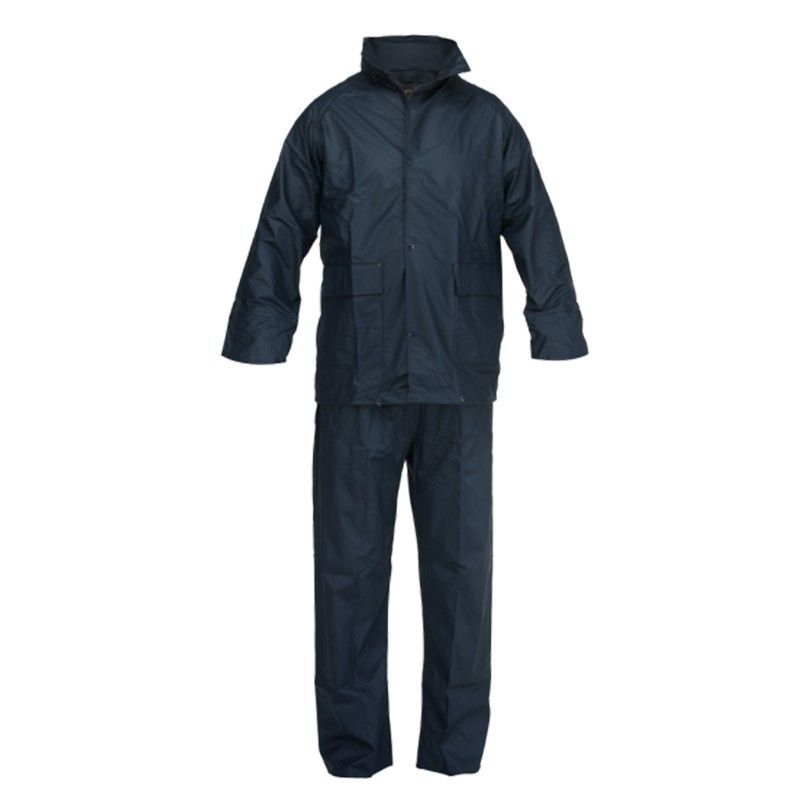 Trajes de agua impermeables azules