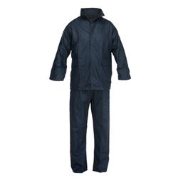 Trajes de agua impermeables azules