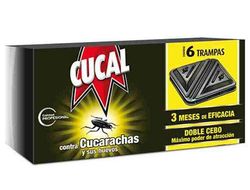 Trampa de Cucarachas Cucal Contra Cucarachas y Huevos Doble Cebo 3 Meses de Eficacia Pack de 6 Trampas