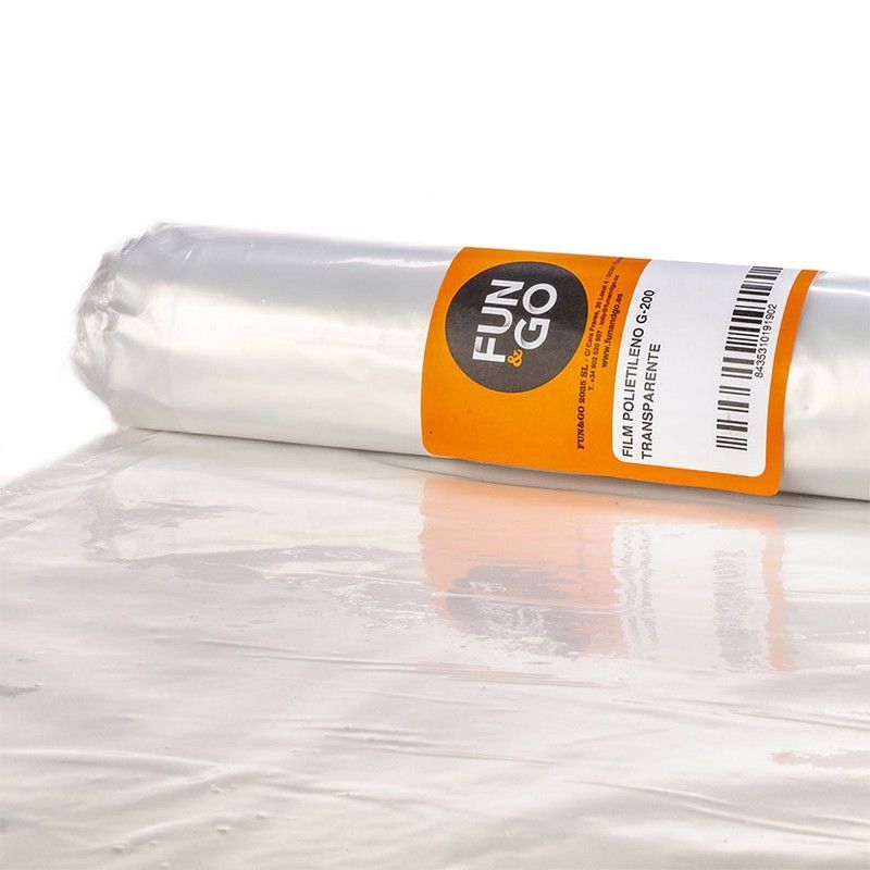 Transparente. Plastico Rollo 1X25M Galga 200. Trans.