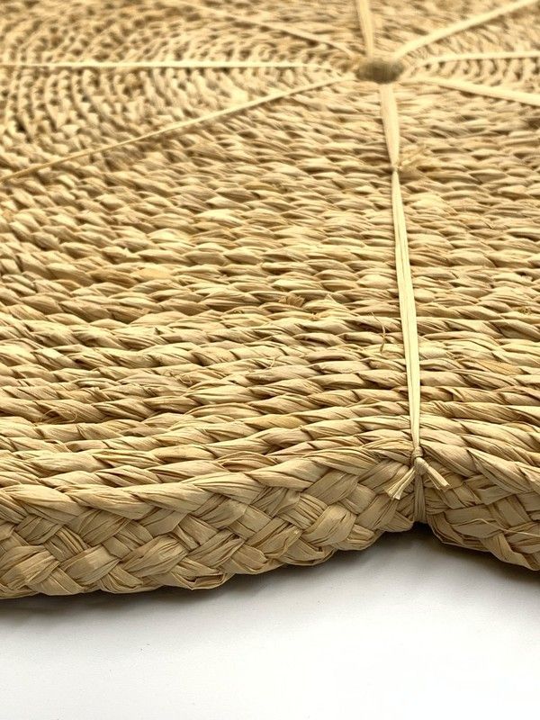 Trenza de rafia natural ancho 15/20 mm 50 mtrs