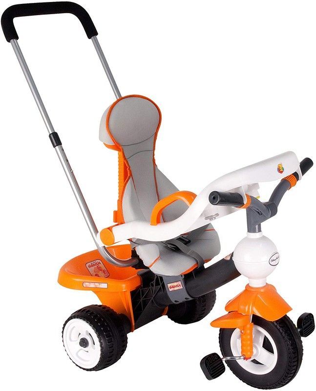 Triciclo Acolchado Activity C/Palo - Naranja